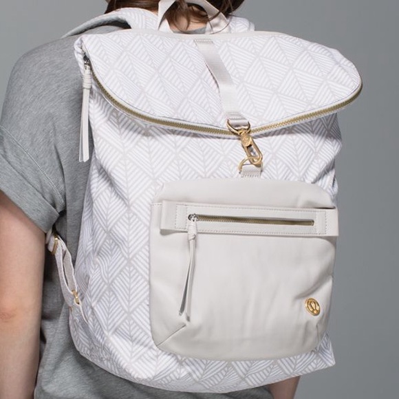 Lululemon Athletica White Backpack - Picture 1 of 6